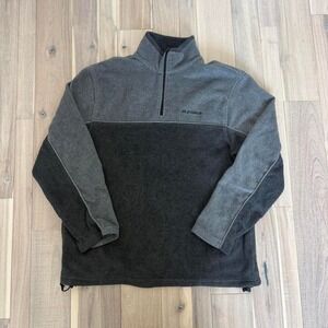 Y2K 2000s Old Navy black + grey fleece quarter zip Sz XL  #fleece #winterwear